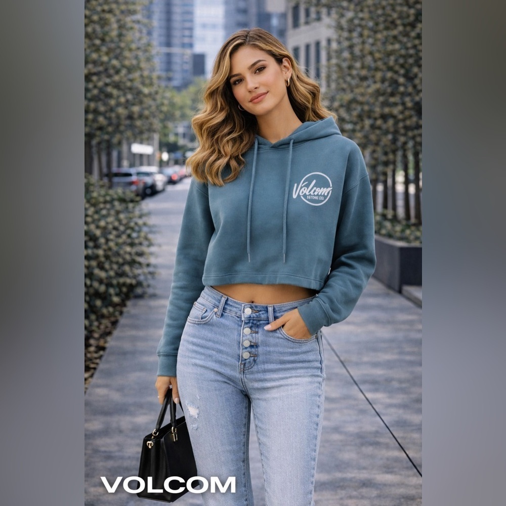Size Small - Volcom Stone Co. Cropped Hoodie